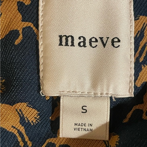 Maeve Blue and Gold Blouse - Picture 4 of 4